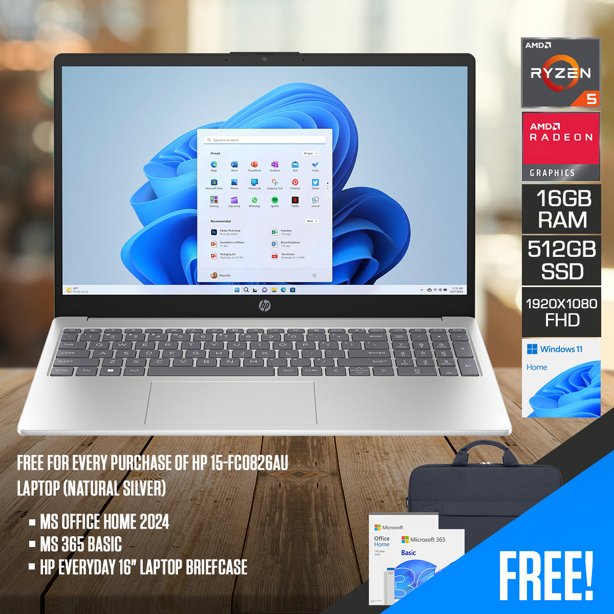 HP 15-fc0826AU Laptop (Natural Silver)